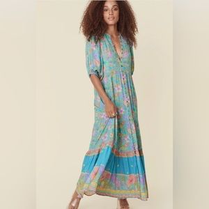 Spell & The Gypsy HIBISCUS LANE BUTTON THROUGH MAXI GOWN